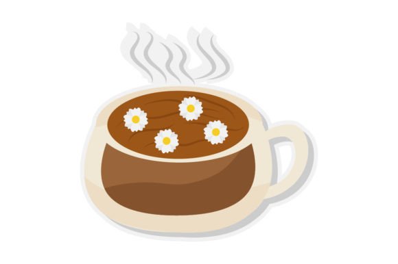 Chamomile Tea Sticker: Crafts & Tea Design Asset
