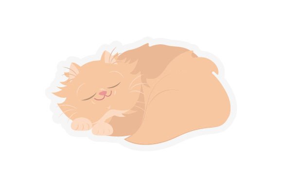 Cute Cat Smiling Sticker for Crafts & Selling