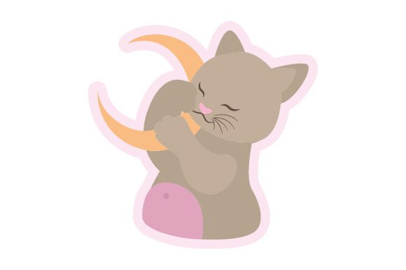 Cute Cat Sticker for Crafts and Cats