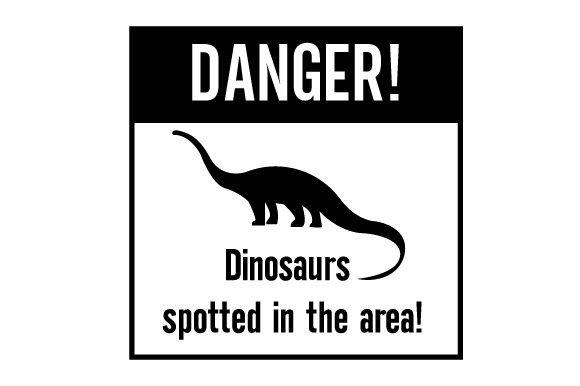 Danger Zone Sticker Crafts & Dinosaurs