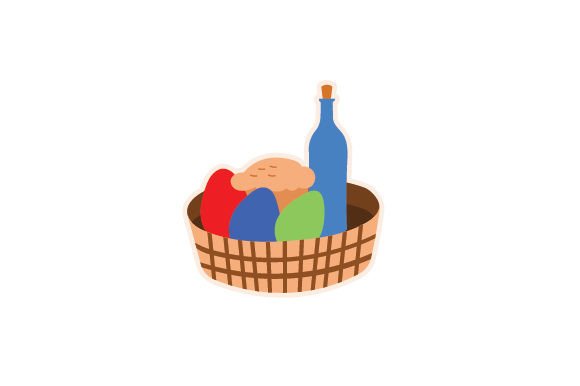 Easter Basket Sticker for Crafts and Content