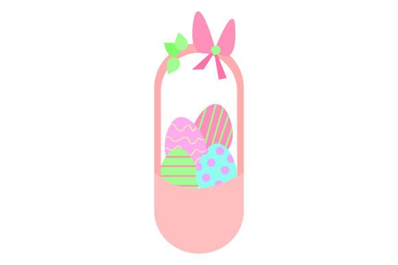 Easter Basket with Eggs - Sticker