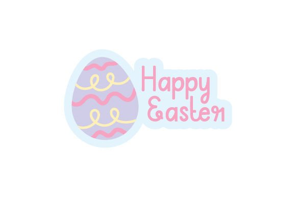Happy Easter - Egg - Sticker Crafts