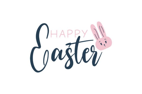 Happy Easter Rabbit Sticker: A Crafts Asset for Easter Sellers