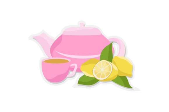 Lemon Tea Sticker for Crafts and Tea