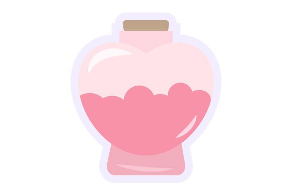 Love Potion Sticker for Crafts and Valentine's Day