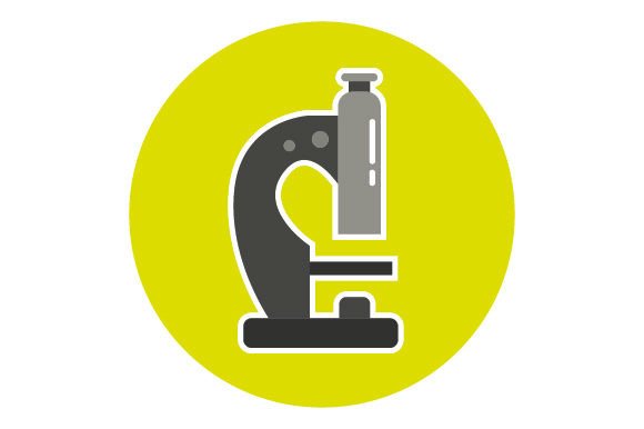Microscope Sticker for Medical Crafts Branding