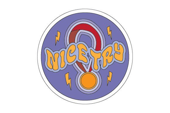 Nice Try Reward Sticker for Kids: Motivational Crafts Design Review