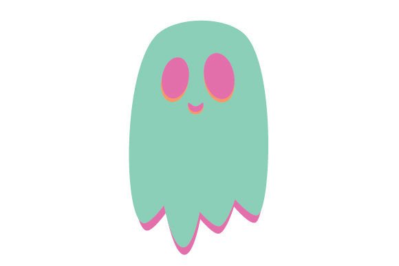 Pastel Goth Ghost - Sticker for Halloween Crafts