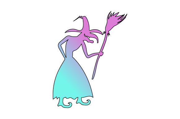 Pastel Goth Witch - Sticker for Halloween Crafts