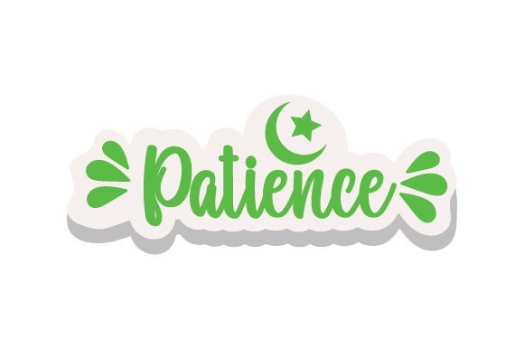 Patience - Sticker for Crafts and Religious Branding