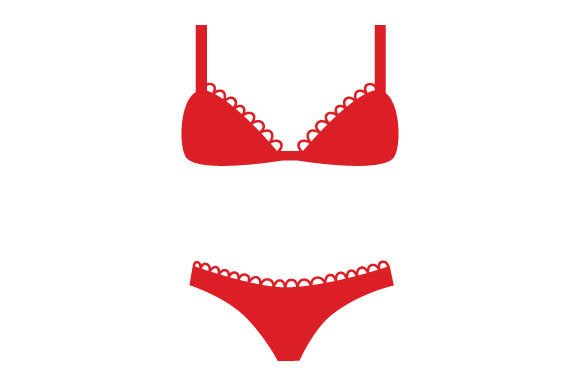 Sexy Christmas Lingerie Outfit Sticker for Crafts