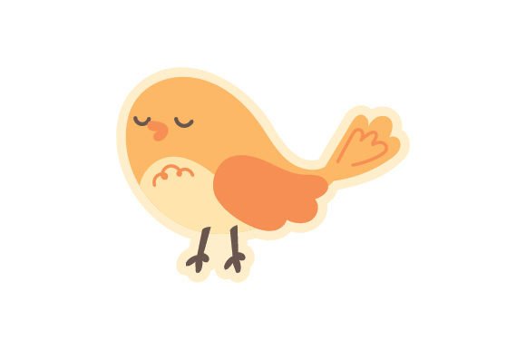 Spring Birds, Sticker Style Charming Crafts for Spring Branding