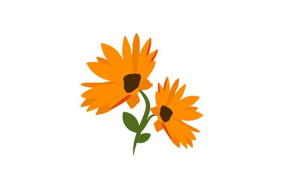 Spring Flower, Sticker Style for Crafts & Local Branding