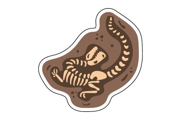Underground Dinosaur Fossil Sticker Crafts