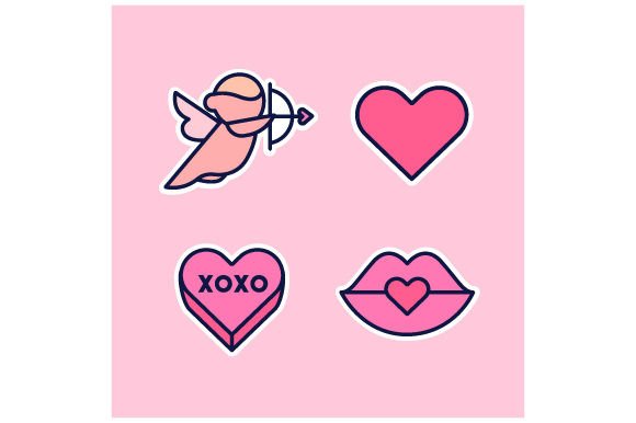 Valentine's Day Sticker Set for Crafts