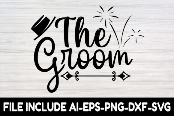 Wedding SVG Design, the Groom: Embroidery Field Test
